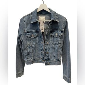 Women’s Blue Denim Jean Jacket | Classic Cropped Fit | Size S